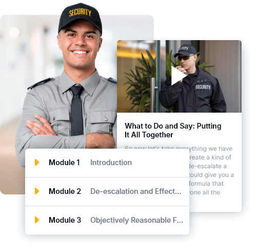 screenshots of interface elements for course progression